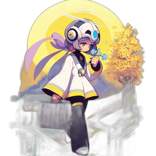 staff, robot, jacket, creature transparent PNG cut-out