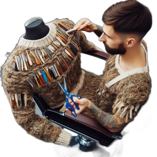 jacket, hair, robot, jewelry transparent PNG cut-out