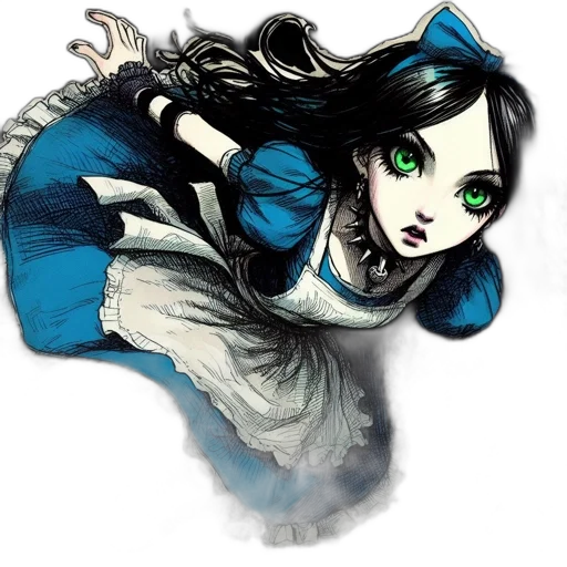 dress, staff, fantasy art, anime transparent PNG cut-out