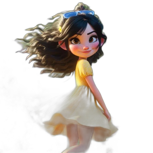 dress, crown, staff, creature transparent PNG cut-out