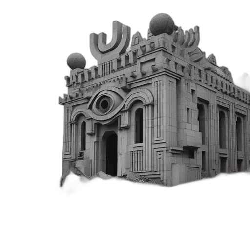 building, crown, furniture, 3d render transparent PNG cut-out