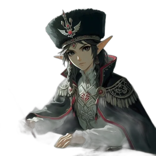 hat, crown, staff, sword transparent PNG cut-out