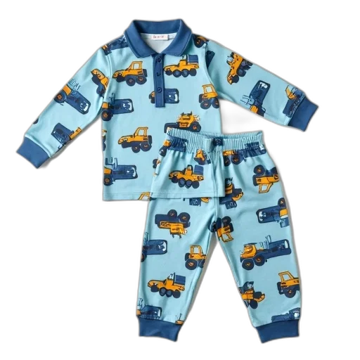 blue, child, pajama, set transparent PNG cut-out