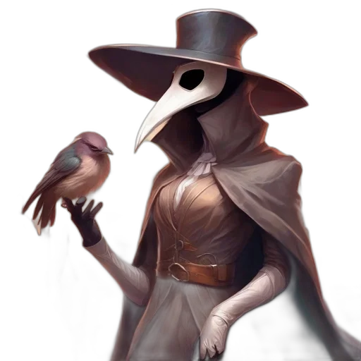 mask, hat, staff, creature transparent PNG cut-out