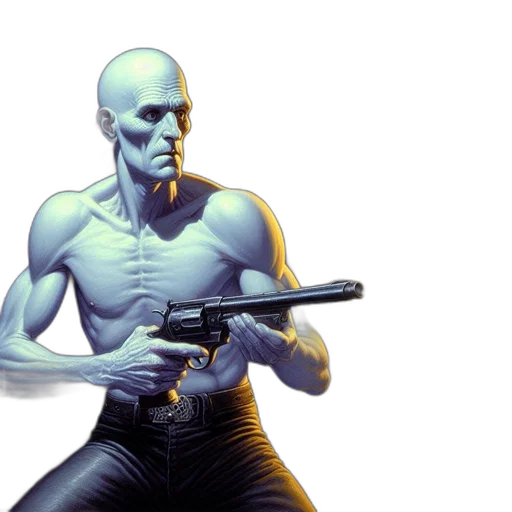 concept art, cyberpunk, comic book art, 3d render transparent PNG cut-out