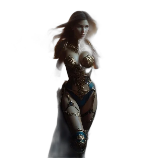 dress, fantasy art, concept art, comic book art transparent PNG cut-out