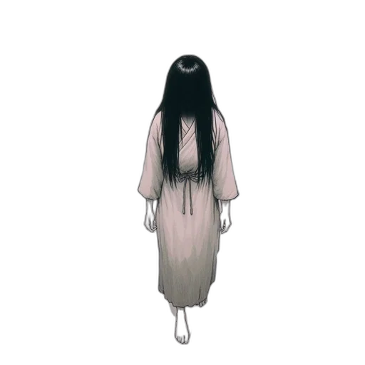 dress, hair, creature, mask transparent PNG cut-out