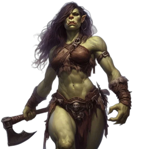 concept art, fantasy art, comic book art, green transparent PNG cut-out