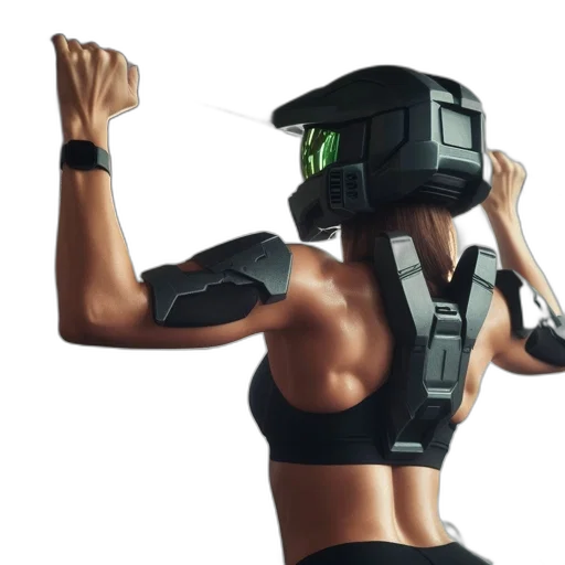 robot, weapon, concept art, cyberpunk transparent PNG cut-out