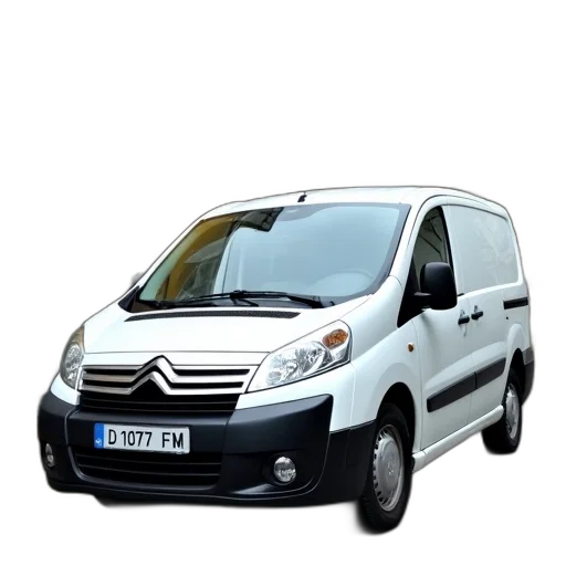 car, 3d render, white, van transparent PNG cut-out