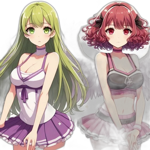 dress, anime, pixel art, concept art transparent PNG cut-out