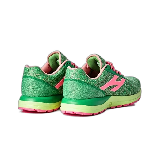 shoes, 3d render, neon, green transparent PNG cut-out