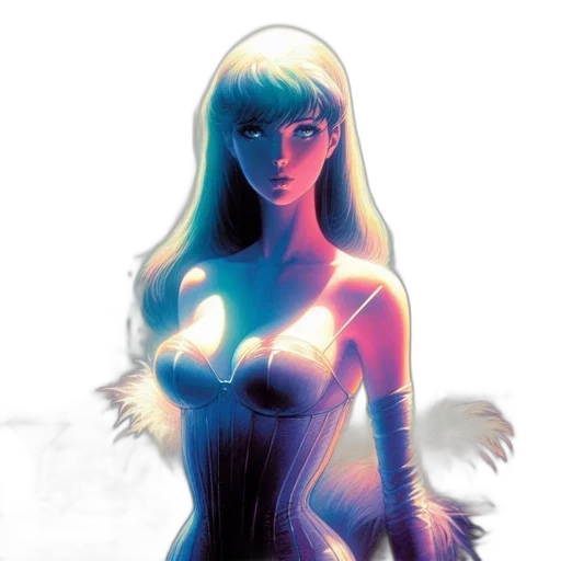 dress, robot, creature, comic book art transparent PNG cut-out