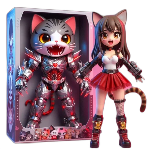 concept art, 3d render, two, cartoonish transparent PNG cut-out