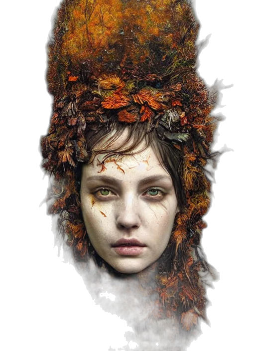 face, crown, mask, hair transparent PNG cut-out