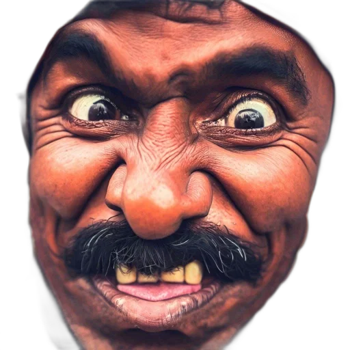 face, mask, creature, hat transparent PNG cut-out