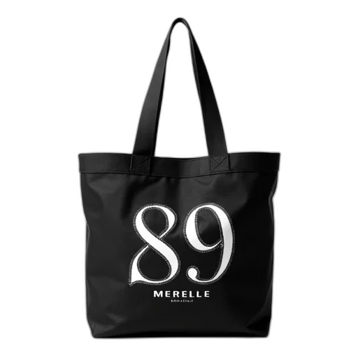 black, tote, bag, checkered transparent PNG cut-out