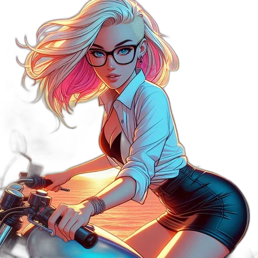 jacket, comic book art, cartoon, cyberpunk transparent PNG cut-out