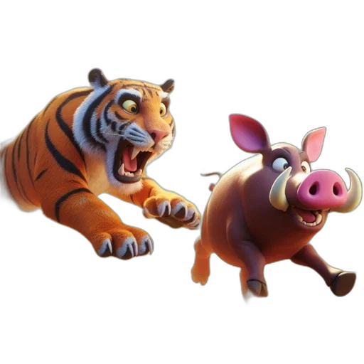 animal, concept art, 3d render, photorealistic transparent PNG cut-out
