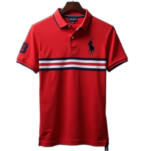 red, polo, shirt, ralph transparent PNG cut-out
