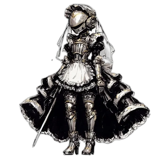 sword, dress, weapon, mask transparent PNG cut-out