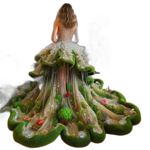 dress, crown, creature, jewelry transparent PNG cut-out