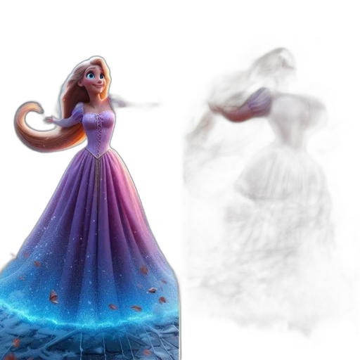 dress, concept art, 3d render, fantasy art transparent PNG cut-out