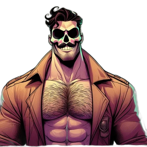 jacket, comic book art, concept art, cyberpunk transparent PNG cut-out