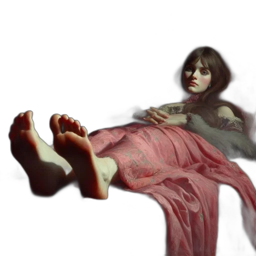 dress, shoes, face, creature transparent PNG cut-out