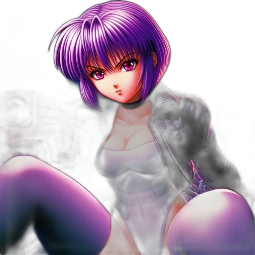 jacket, robot, hair, creature transparent PNG cut-out