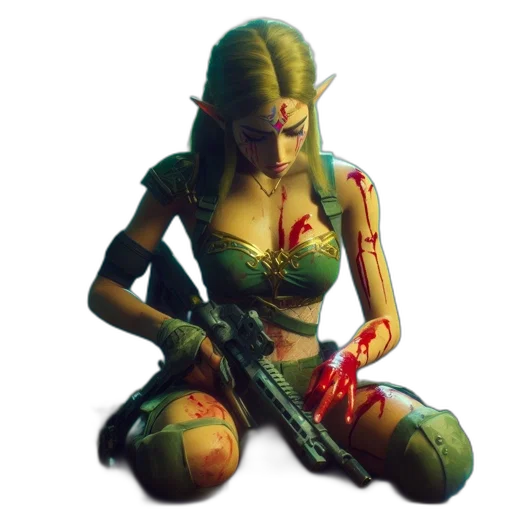 weapon, concept art, pixel art, cyberpunk transparent PNG cut-out