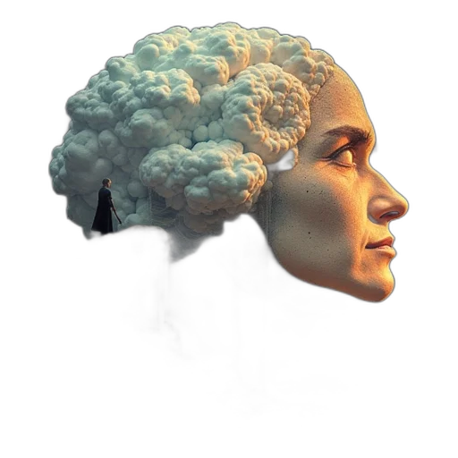 face, mask, crown, concept art transparent PNG cut-out