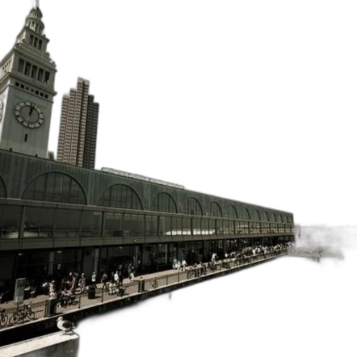 building, photorealistic, concept art, 3d render transparent PNG cut-out