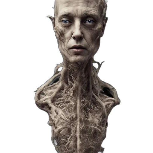 face, mask, creature, staff transparent PNG cut-out