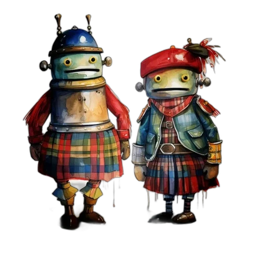 robot, concept art, 3d render, fantasy art transparent PNG cut-out