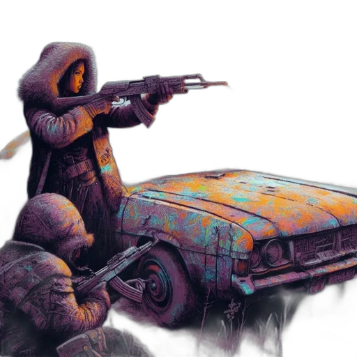 car, weapon, robot, jacket transparent PNG cut-out