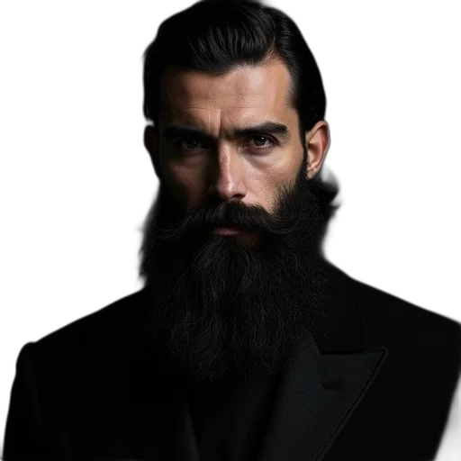 face, jacket, hair, staff transparent PNG cut-out