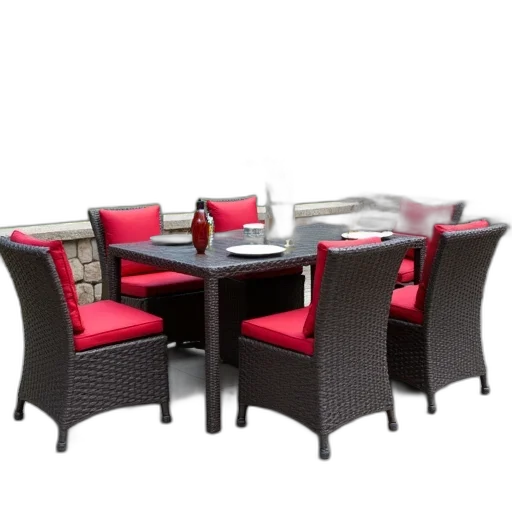 furniture, 3d render, red, modern transparent PNG cut-out