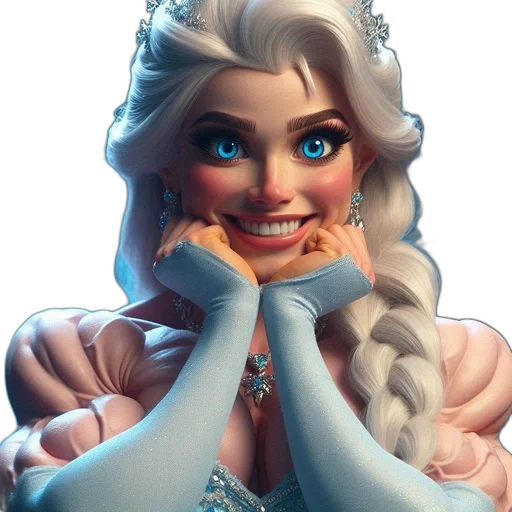 crown, face, concept art, 3d render transparent PNG cut-out