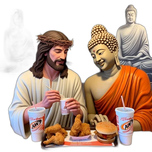 food, vaporwave, photorealistic, concept art transparent PNG cut-out
