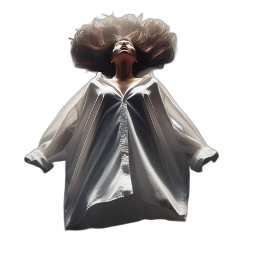 jacket, hair, dress, face transparent PNG cut-out