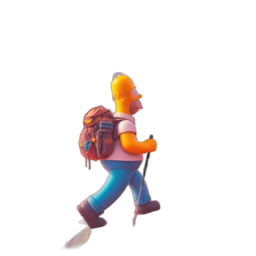 jacket, robot, staff, weapon transparent PNG cut-out