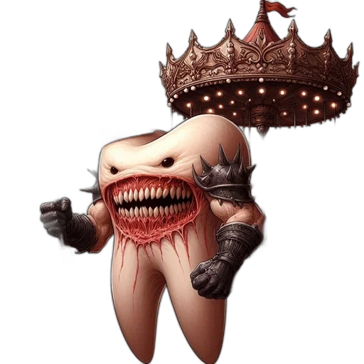 crown, creature, staff, weapon transparent PNG cut-out