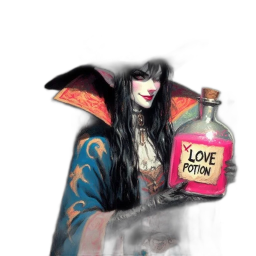 bottle, dress, fantasy art, concept art transparent PNG cut-out