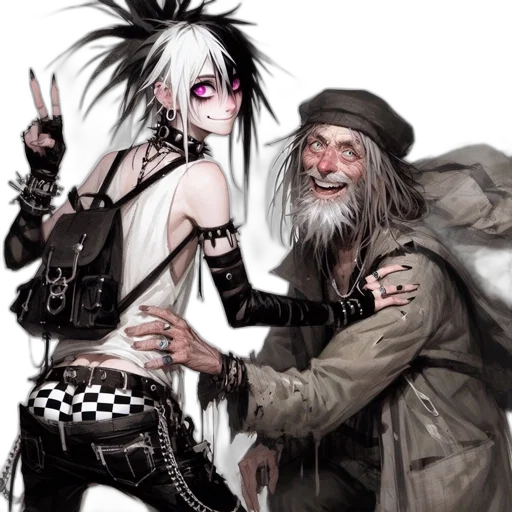 cyberpunk, concept art, fantasy art, comic book art transparent PNG cut-out