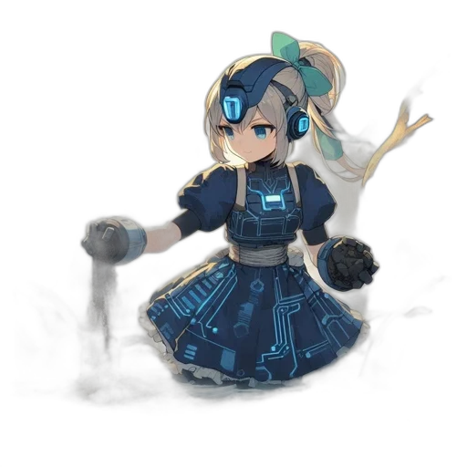 staff, weapon, dress, robot transparent PNG cut-out
