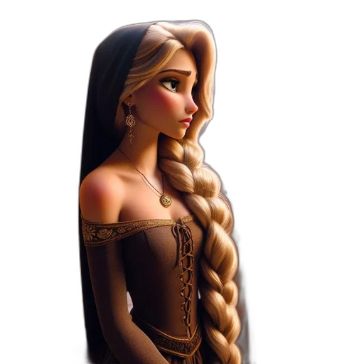 dress, hair, jewelry, crown transparent PNG cut-out