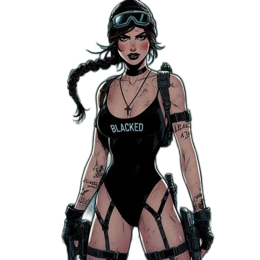comic book art, cyberpunk, concept art, cartoon transparent PNG cut-out