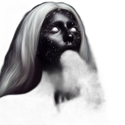 hair, mask, face, creature transparent PNG cut-out