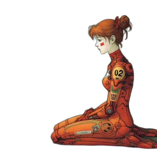 robot, dress, concept art, comic book art transparent PNG cut-out